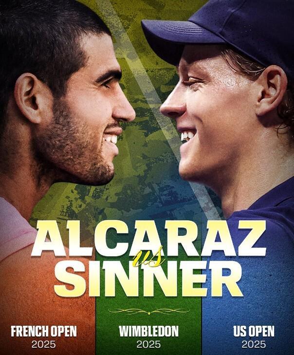 怎么又是你!辛纳阿卡连续三站大满贯会师,携手创网坛纪录